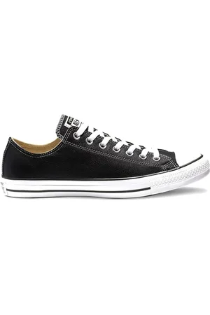 Converse Sko, Herre, Sort, 39 EU, Læder, Sorte Afslappede Lædersneakers