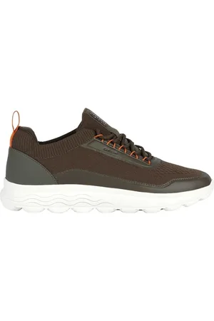 Geox Sko, Herre, Grøn, 44 EU, Casual Khaki Tekstil Sneakers