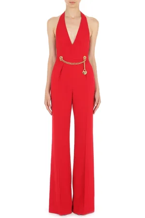 Moschino Jumpsuits & Playsuits, Dame, Rød, 2XS, Røde Bukser
