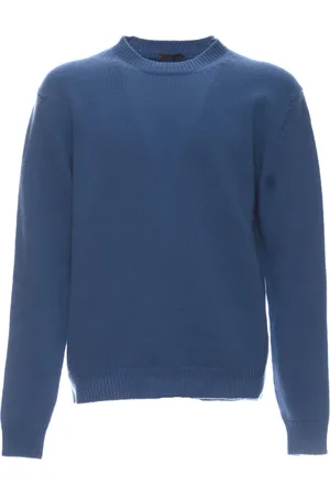 BARENA Strik, Herre, Blå, L, Barena Knu42740464 Blå Sweater