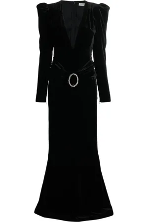 Alessandra Rich Kjole, Dame, Sort, 2XS, Maxi Maxi Kjole