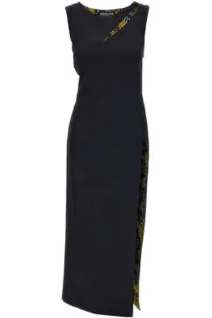 VERSACE Kjole, Dame, Sort, M, Polyester, Baroktryk Dametøj Størrelse