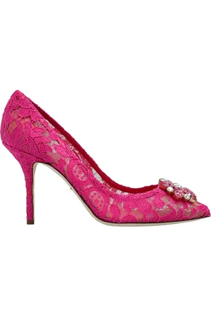 Dolce & Gabbana Sko, Dame, Lyserød, 39 1/2 EU, Læder, Blonde stiletto pumps
