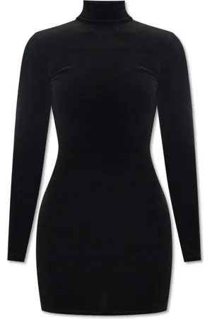 Balenciaga Kjole, Dame, Sort, XS, Uld, Mini velourkjole