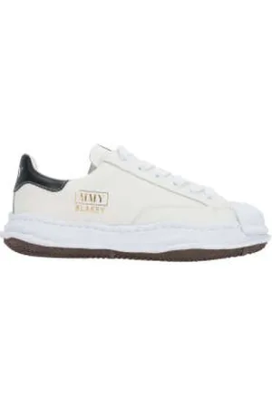 MIHARA YASUHIRO Sko, Herre, Hvid, 43 EU, Læder, Hvide lavtop sneakers