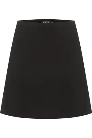 Soaked in Luxury Nederdel, Dame, Sort, L, Polyester, Enkel Sort A-line Nederdel