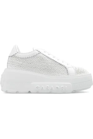 Casadei Sko, Dame, Hvid, 41 EU, Uld, Nexus Hanoi Platform Sneakers
