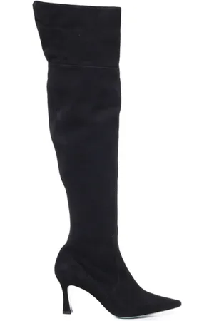 Fratelli Russo Sko, Dame, Sort, 38 1/2 EU, Over-knee Støvler