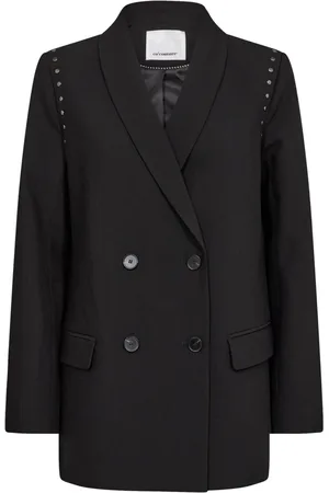 Co`Couture Jakke, Dame, Sort, XS, Uld, Oversize Bullet Blazer med nitter