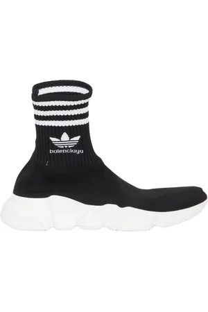 Balenciaga Sko, Dame, Sort, 38 EU, Uld, Sorte 3D Strik Sneakers med Sok Design
