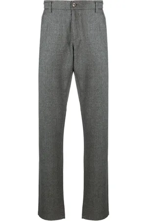 CANALI Bukser, Herre, Grå, 2XL, Uld, Melange Uld Flannel Bukser