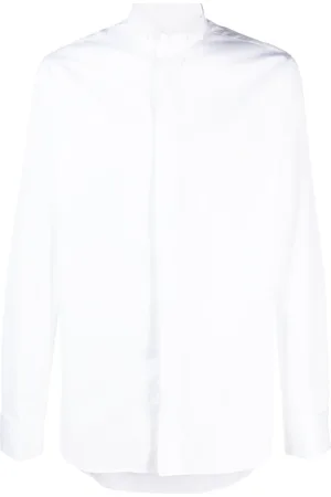 CANALI Skjorte, Herre, Hvid, 3XL, Bomuld, Italiensk bomuldsskjorte