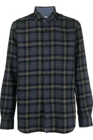 Xacus Skjorte, Herre, Blå, XL, Bomuld, Casual Bluser