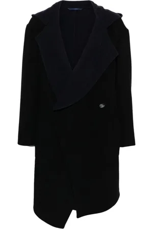 Vivienne Westwood Frakke, Herre, Sort, L, Uld, Sort Uldblandet Asymmetrisk Frakke med Signatur Orb Detalje