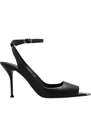 Alexander McQueen Sko, Dame, Sort, 37 EU, Læder, Punk hælede sandaler