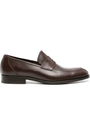 Fratelli Rossetti Sko, Herre, Brun, 44 EU, Læder, Klassiske læder penny loafers