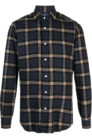 BARBA Skjorte, Herre, Blå, 4XL, Bomuld, Italiensk Bomulds Skjorte