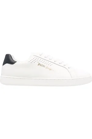 Palm Angels Sko, Dame, Hvid, 35 EU, Læder, Læder Logo Sneakers