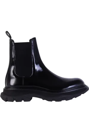 Alexander McQueen Sko, Herre, Sort, 40 EU, Læder, Sorte Chelsea Støvler