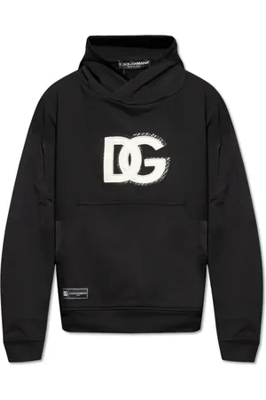 Dolce & Gabbana Sweathshirts & Hoodies, Herre, Sort, XS, Hættetrøje med logo