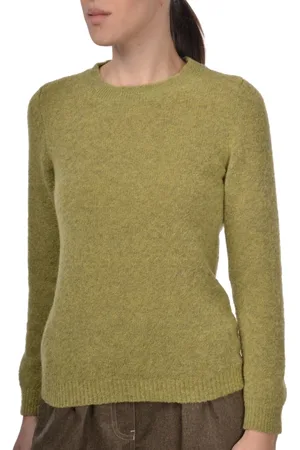 Gran Sasso Strik, Dame, Grøn, 2XL, Uld, Grøn Bouclè Sweater