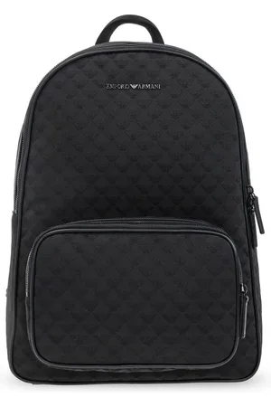 Emporio Armani Taske, Herre, Sort, ONE SIZE, Uld, Rygsæk med logo