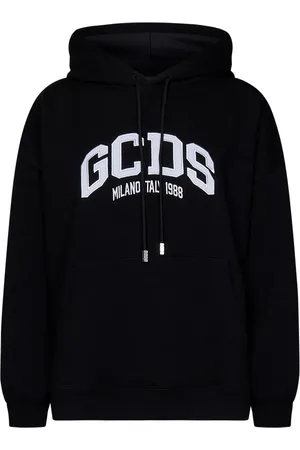 GCDS Sweathshirts & Hoodies, Dame, Sort, S, Bomuld, Sort Logo Hoodie
