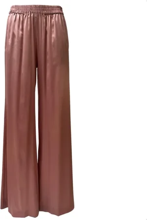 GIANLUCA CAPANNOLO Bukser, Dame, Lyserød, M, Satin, Wide Bukser
