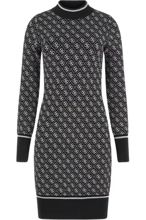 Guess Kjole, Dame, Sort, L, Mini Logo 4G Jersey Kjole