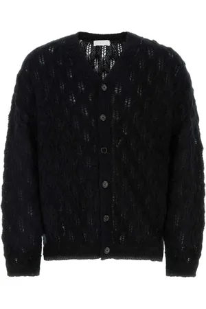 1989 STUDIO Strik, Herre, Sort, S, Uld, Cardigans