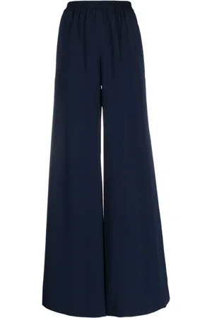 GIANLUCA CAPANNOLO Bukser, Dame, Blå, L, Satin, Wide Bukser