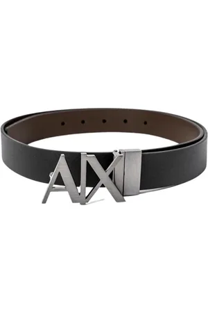 Armani Exchange Tilbehør, Herre, Sort, 95 CM, Uld, Herrebælte Plade Efterår/Vinter Kollektion