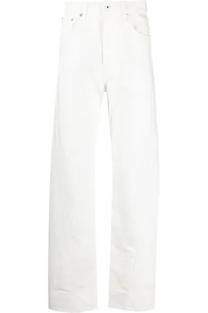 Lanvin Jeans, Herre, Hvid, W32, Denim, Hvide denim jeans med twist-detaljer