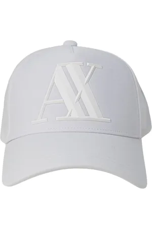 Armani Exchange Tilbehør, Herre, Hvid, ONE SIZE, Bomuld, Basis Bomuldshat til Mænd med Skygge