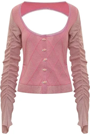 CORMIO Strik, Dame, Lyserød, S, Uld, Cardigan Trøje