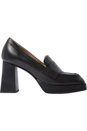 Scarosso Sko, Dame, Sort, 38 1/2 EU, Uld, Sasha Sort Højhælet Loafer