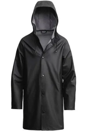 Stutterheim Jakke, unisex, Sort, 2XS, Bomuld, Letvægts Sort Regnfrakke