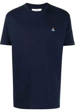Vivienne Westwood Top, Herre, Blå, L, Bomuld, Klassisk Bomuld Orb T-Shirt - Navy