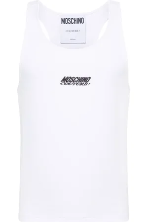 Moschino Top, Herre, Hvid, S, Hvide T-shirts og Polos med Bronze Detalje