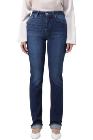 Liu Jo Jeans, Dame, Blå, W26, Bomuld, Straight Leg Jeans