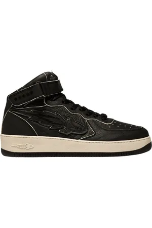 ENTERPRISE JAPAN Sko, Herre, Sort, 40 EU, Læder, Læder Sneakers med Unikke Detaljer inspireret af Streetwear