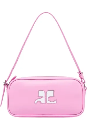 Courrèges Taske, Dame, Lyserød, ONE SIZE, Læder, Italiensk Læder Baguette Taske
