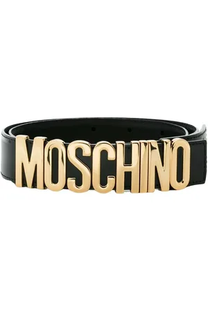 Moschino Tilbehør, Dame, Sort, 80 CM, Læder, Bælte i læder med logo