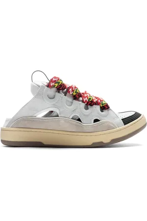 Lanvin Sko, Dame, Hvid, 35 EU, Læder, Hvide Læder Sneakers med Ruskindsdetalje