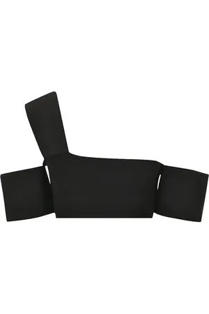 Alexander McQueen Top, Dame, Sort, M, Uld, Sort Off Shoulder Top