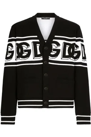 Dolce & Gabbana Strik, Herre, Sort, L, Uld, Knaplukket Cardigan