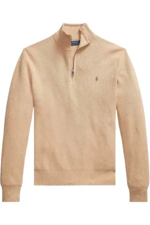 Ralph Lauren Strik, Herre, , XL, Bomuld, Zip Polo Sweater