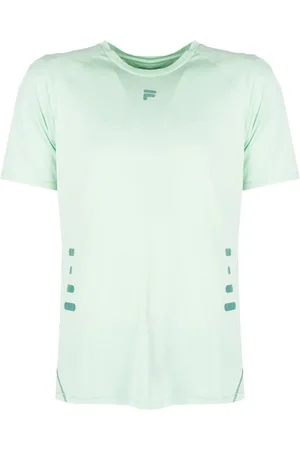 Fila Top, Herre, Grøn, M, Polyester, Klassisk Rundhalset T-Shirt