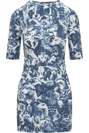 Stella McCartney Kjole, Dame, Blå, 2XS, Crowd Mini Kjole