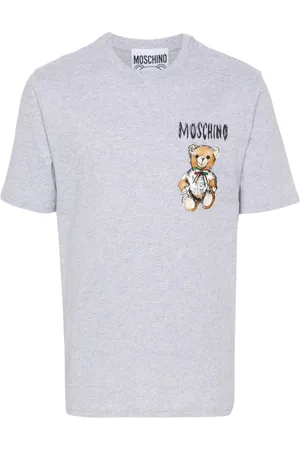 Moschino Top, Herre, Grå, 2XL, Grå Teddy Bear T-shirts og Polos